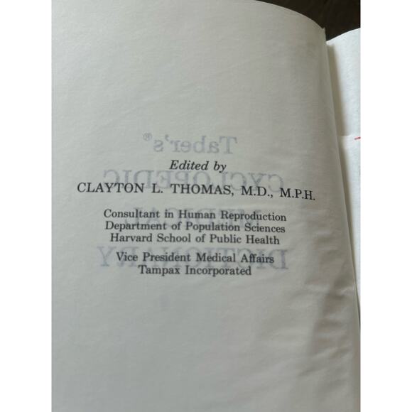 ⭐️ Taber Cyclopedic Medical‎ Dictionary 14th Edition Vintage Philadelphia Doctor - Picture 4 of 5